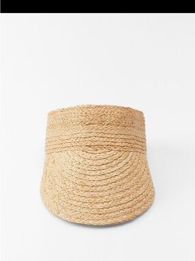 Zara Straw raffia packable roll up visor
